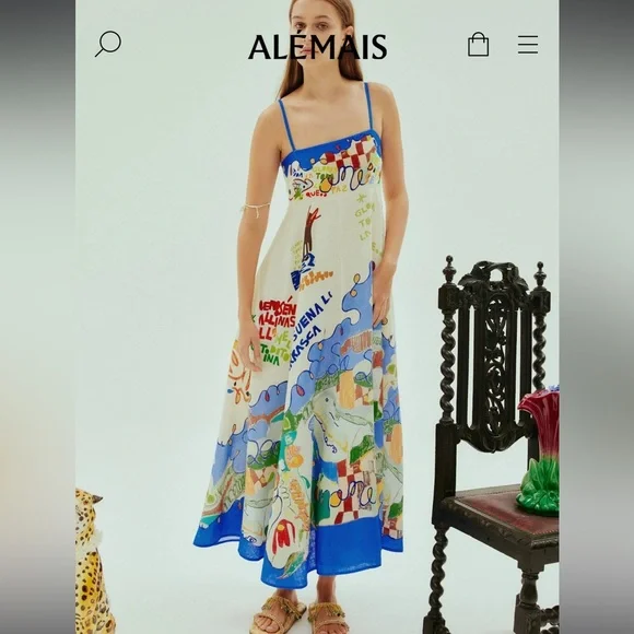 Alemais Nadia maxi linen Sundress - Picture 4 of 11